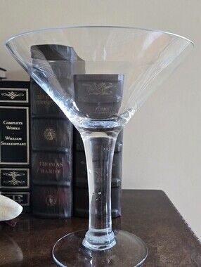 Hosley Clear Glass Oversized Decorative Martini Glass Novelty Vase